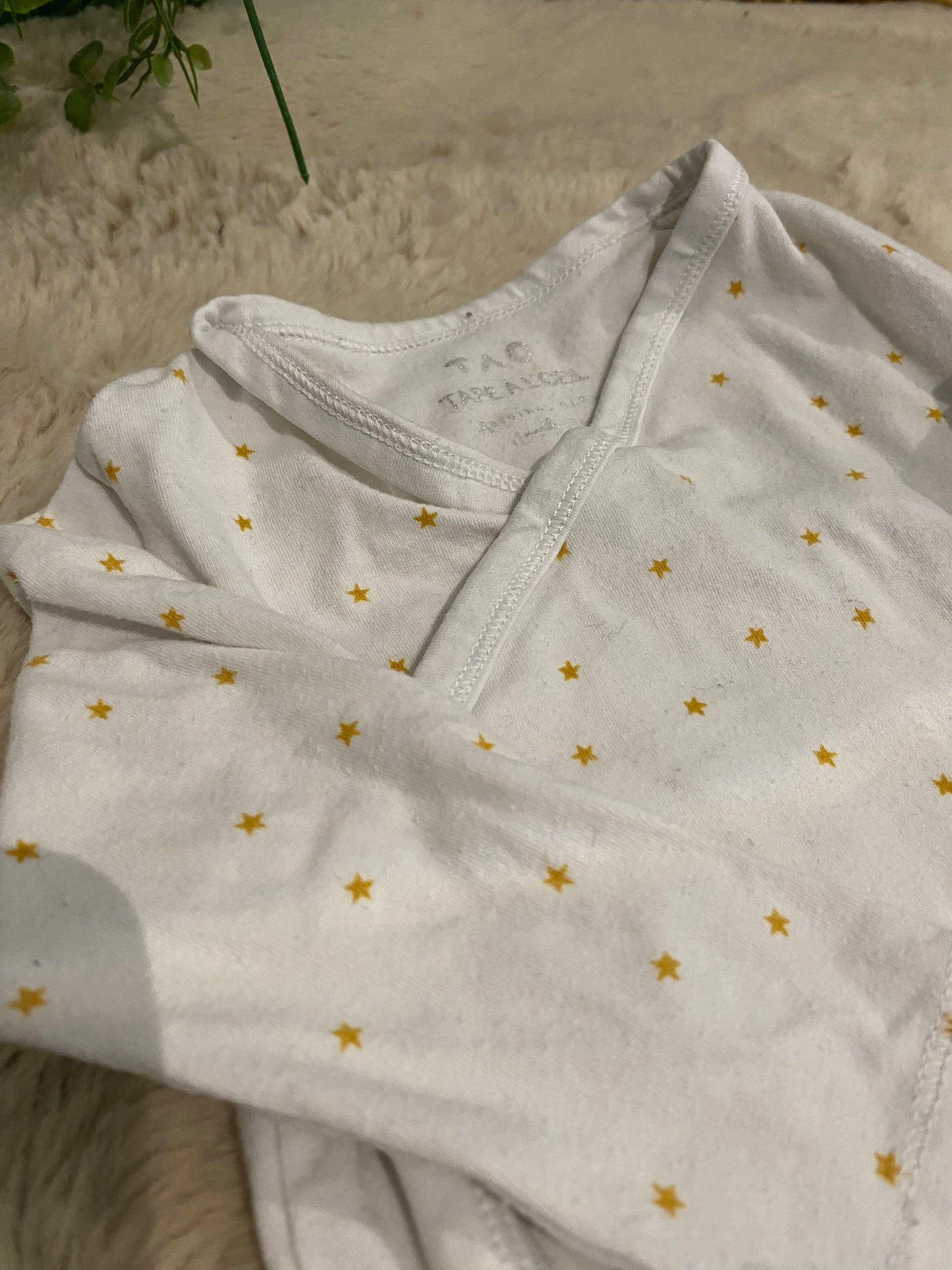 Lot de 2 bodies bébé blancs à motifs – 9 mois – TEX