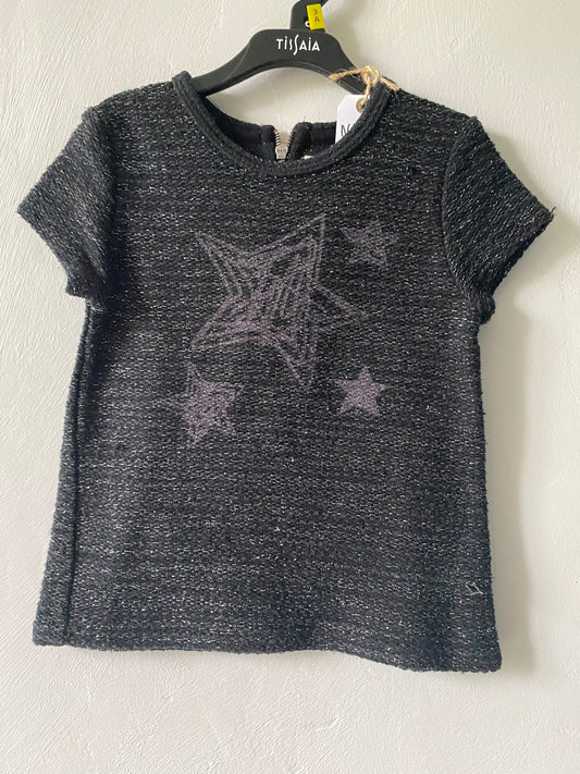 Robe / Tunique grise et noire motifs étoiles DPAM – 5 ans