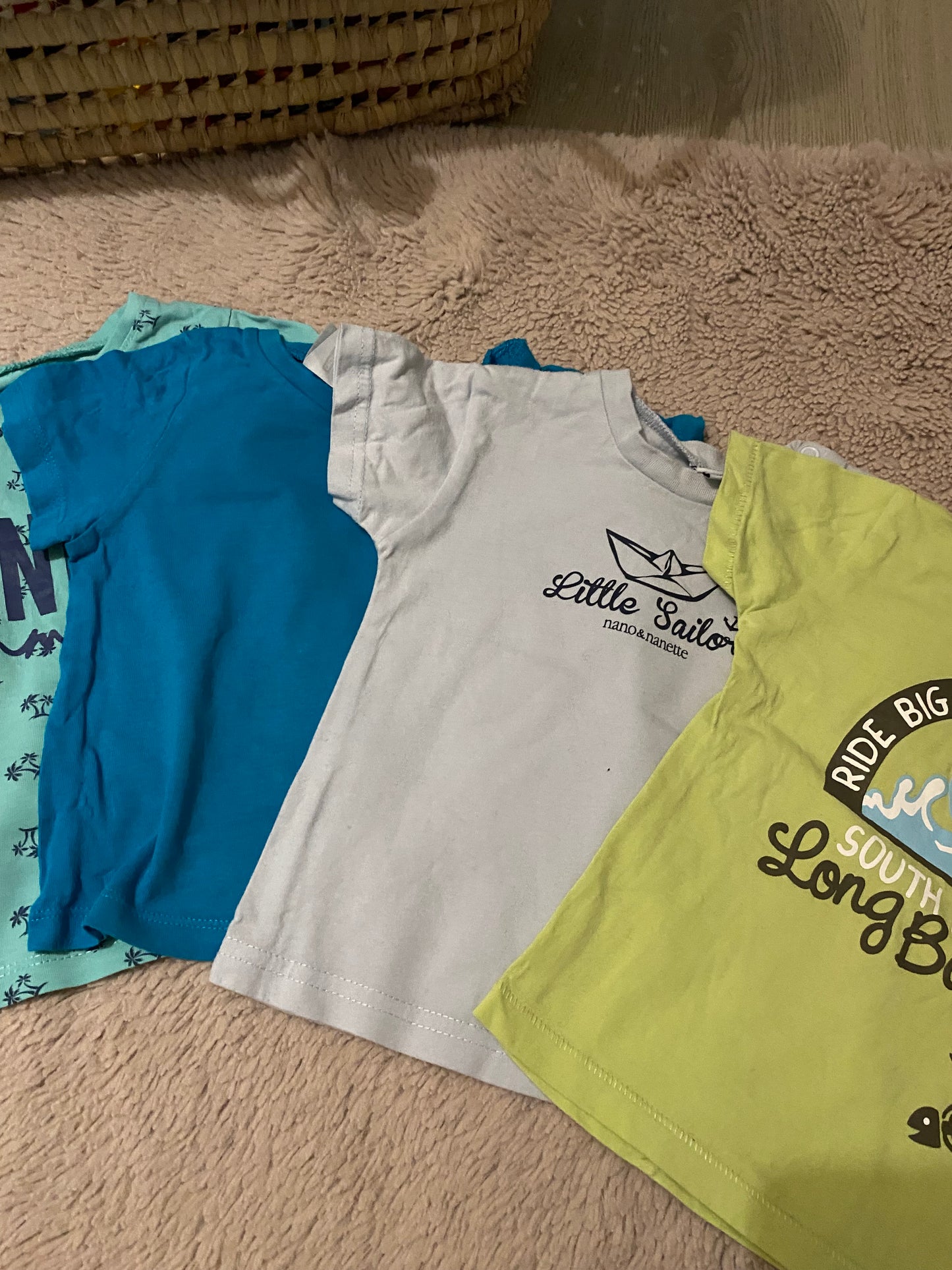 Lot 5 t-shirts bébé 2 ans – Kiabi & Gémo – manches courtes – Très bon état