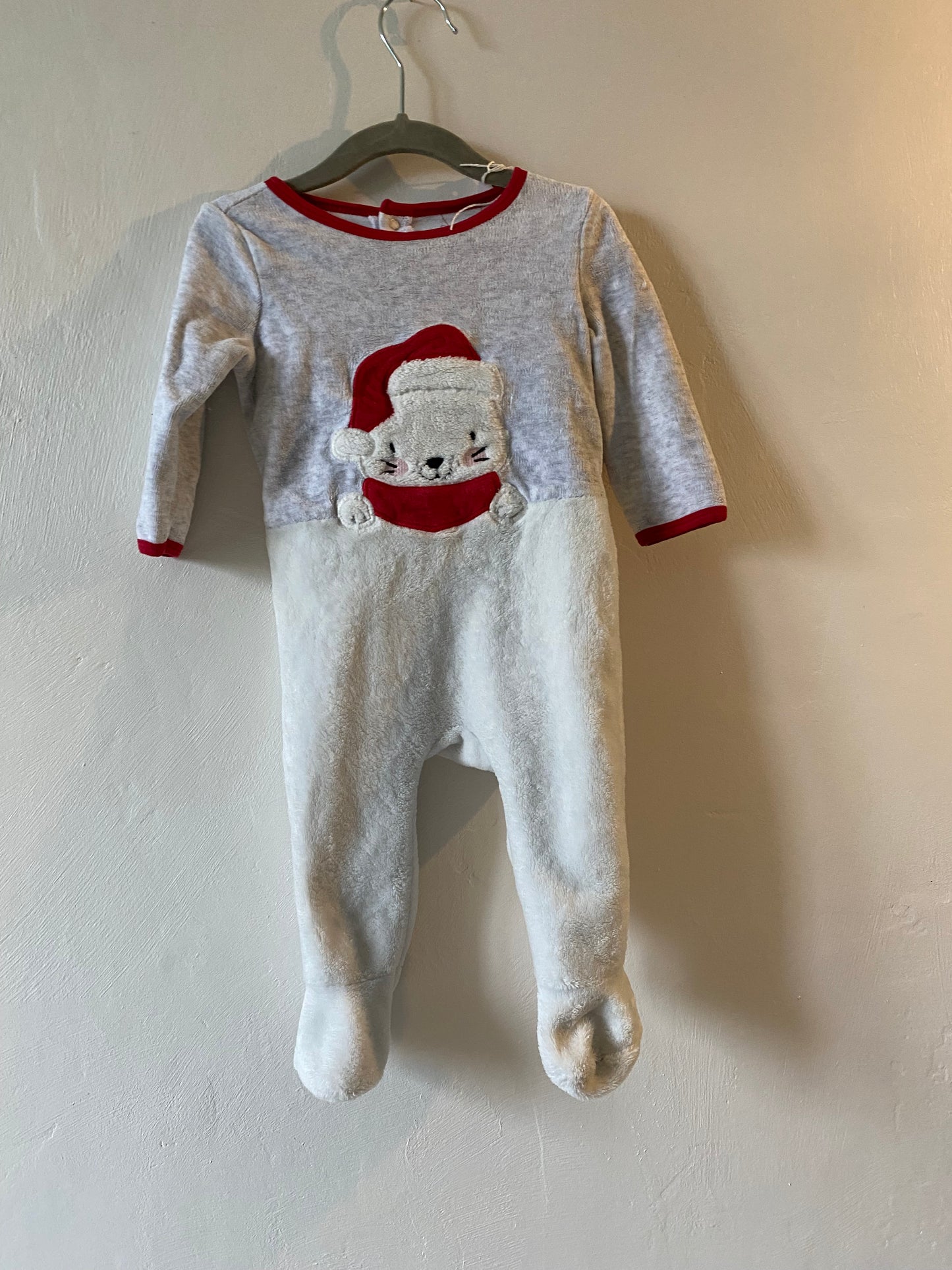 Pyjama bébé 1 pièce polaire Noël ours – 9 mois – Sergent Major 🧸🎄