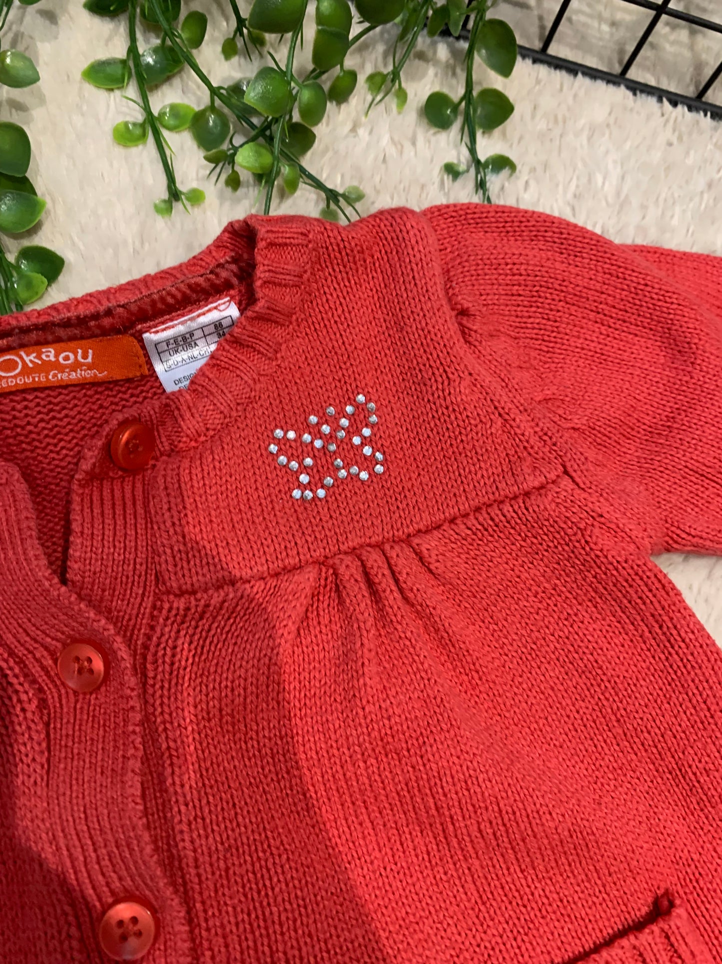 Gilet framboise 18 M