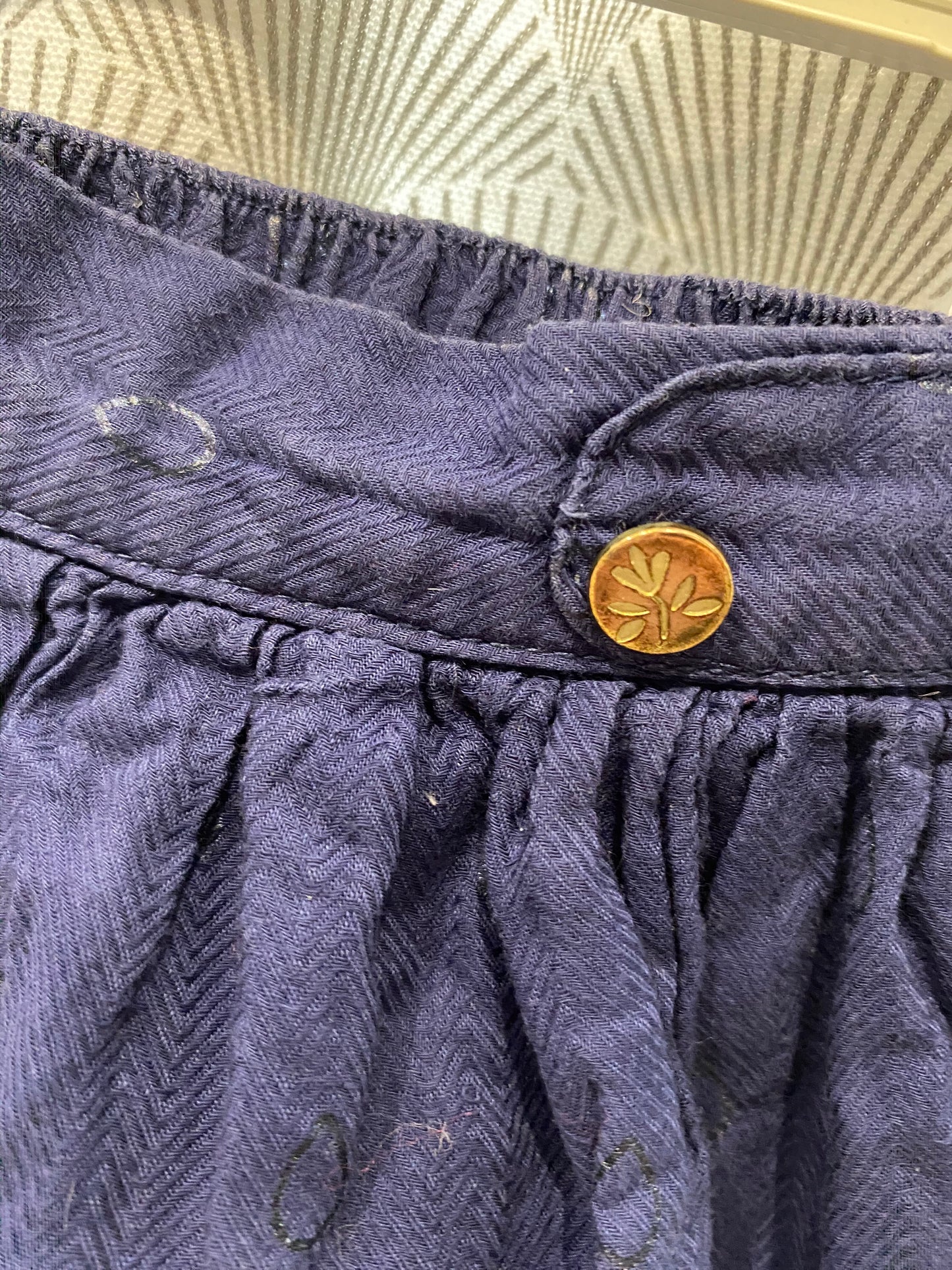 Jupe marine épaisse déco gouttes d’eau dorées – 5 ans – Sergent Major