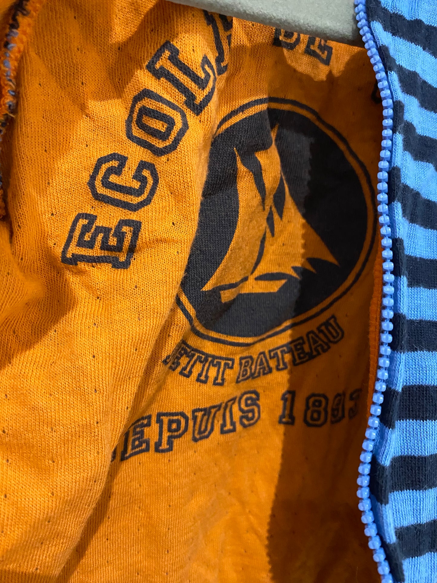 Gilet orange et bleu 24 mois