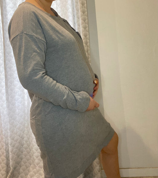 Robe grise chaude L