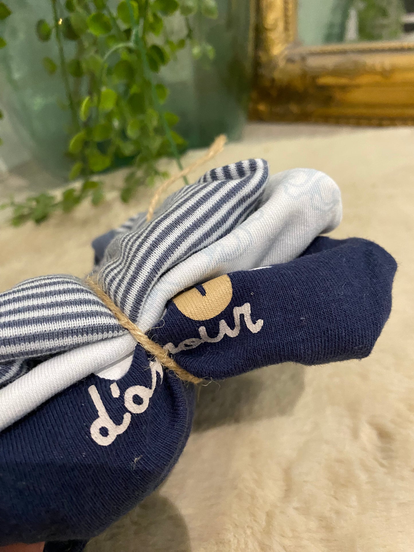 Lot de 3 bodies manches longues bébé – 1 mois – Kiabi