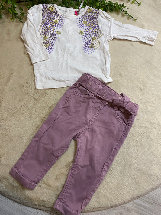 Pantalon violet 6 M