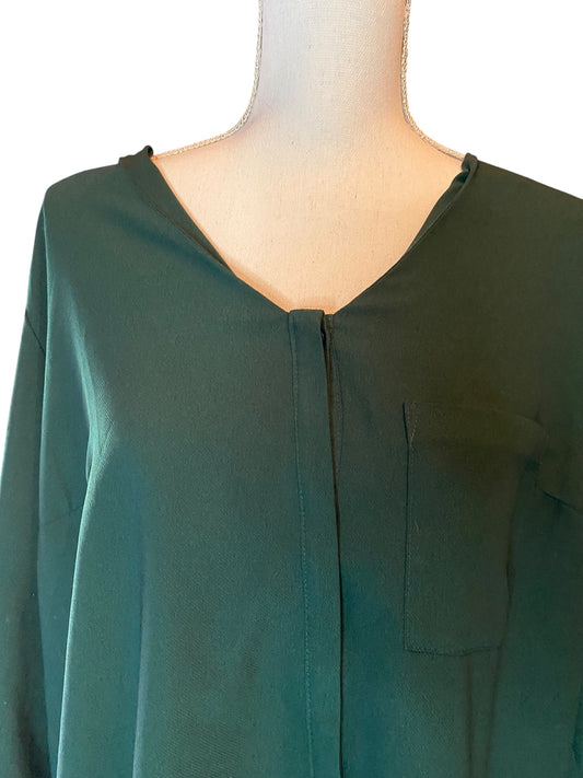 💚 Blouse vert foncé Balsamik – Taille 46 – fluide & élégante