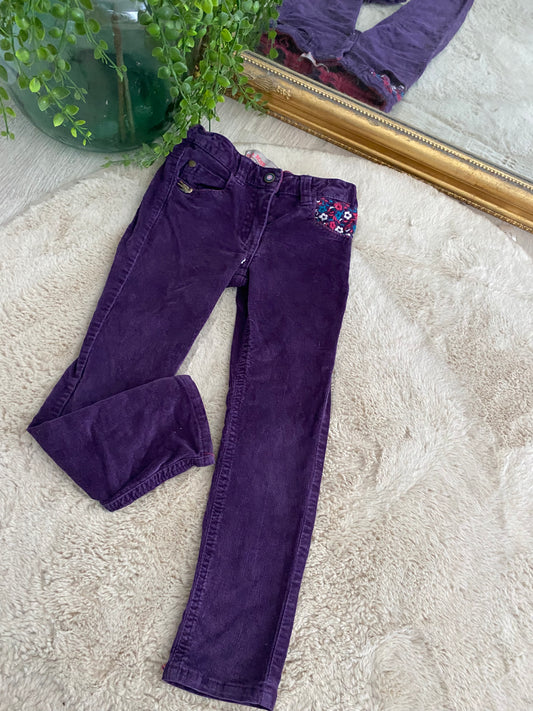 🌸 Pantalon violet à fleurs – Lisa Rose – 5 ans