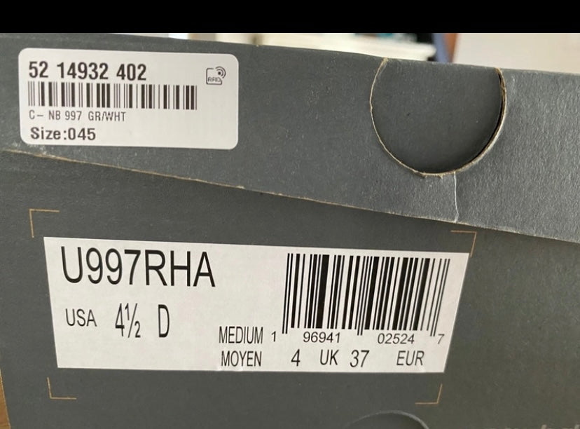 New Balance grises – Taille 37 – neuves avec boîte