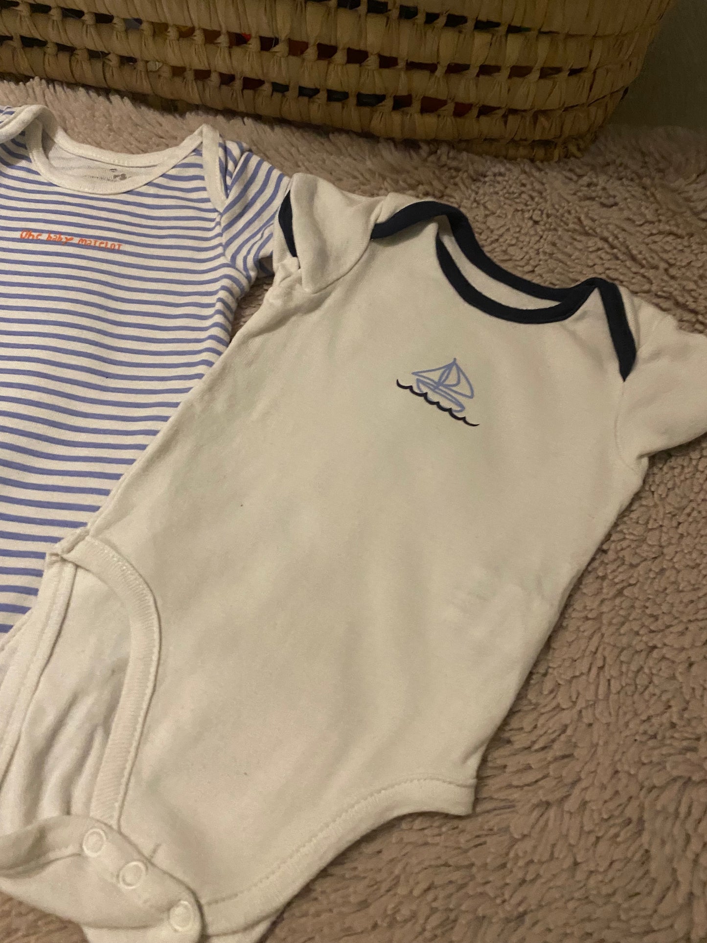 Lot 3 bodies manches courtes motif marin – Orchestra – 3 mois
