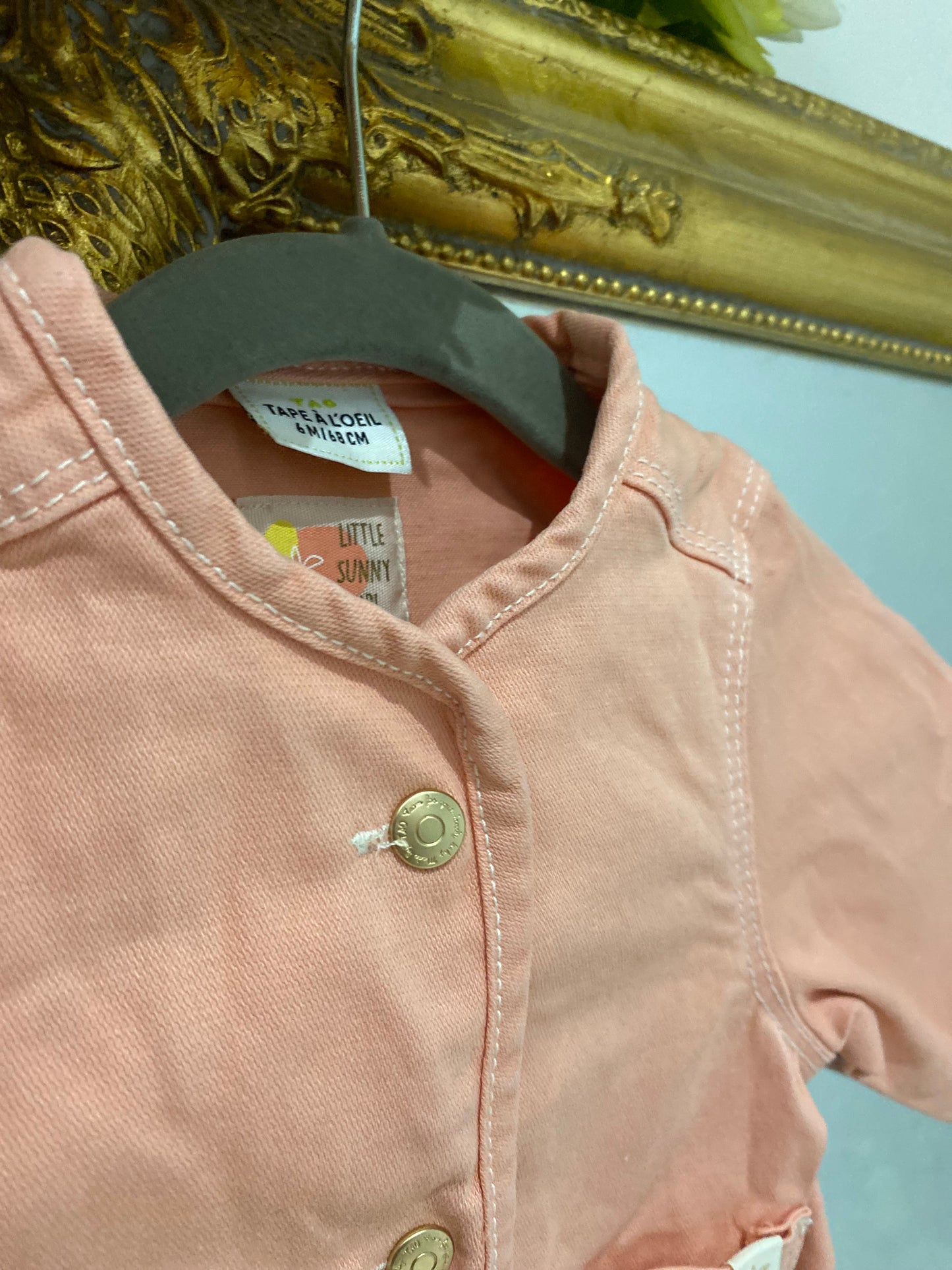 Veste vieux rose 6 mois