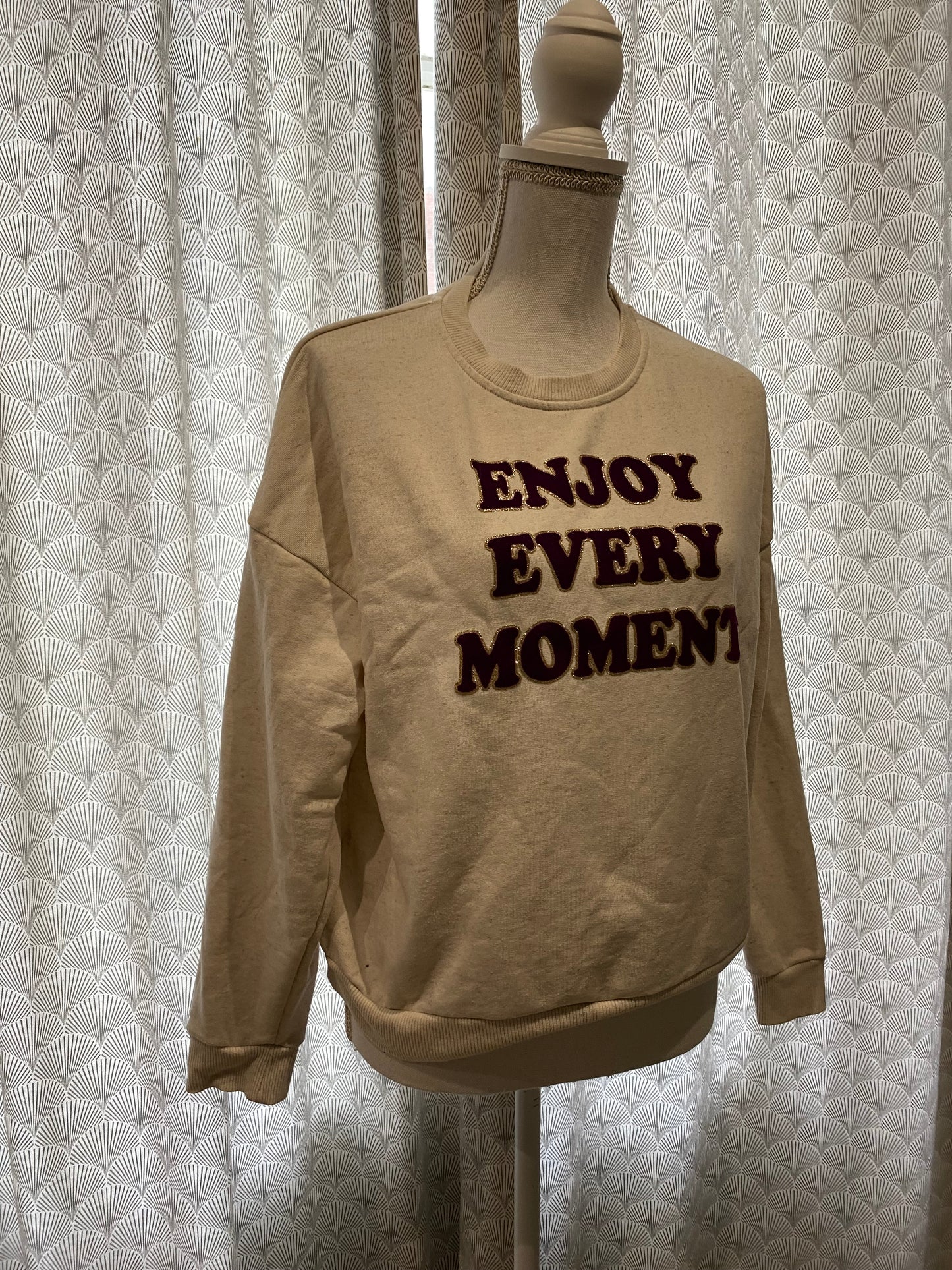 Sweat crème avec écriture tendance – T.M – Gémo