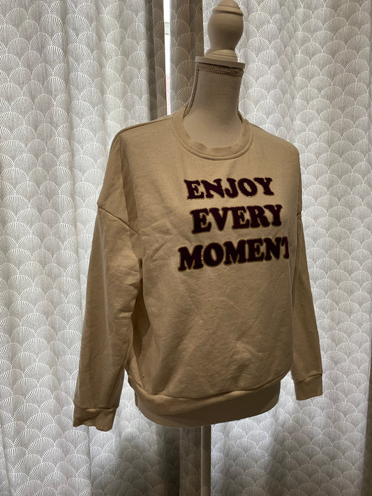 Sweat crème avec écriture tendance – T.M – Gémo