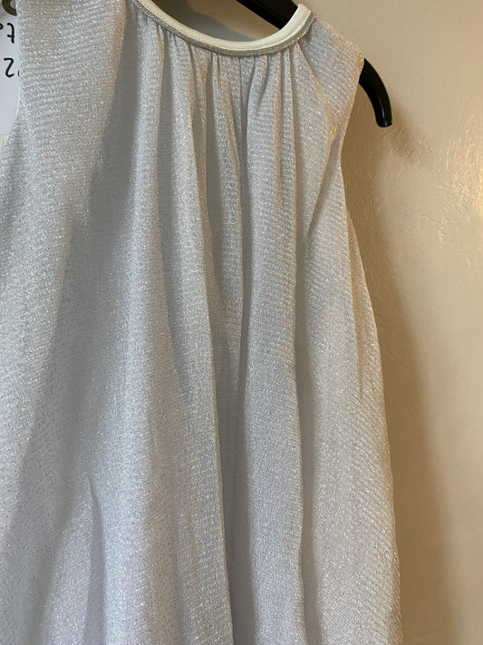 Robe bébé blanche & argent – 23 mois – TEX ✨