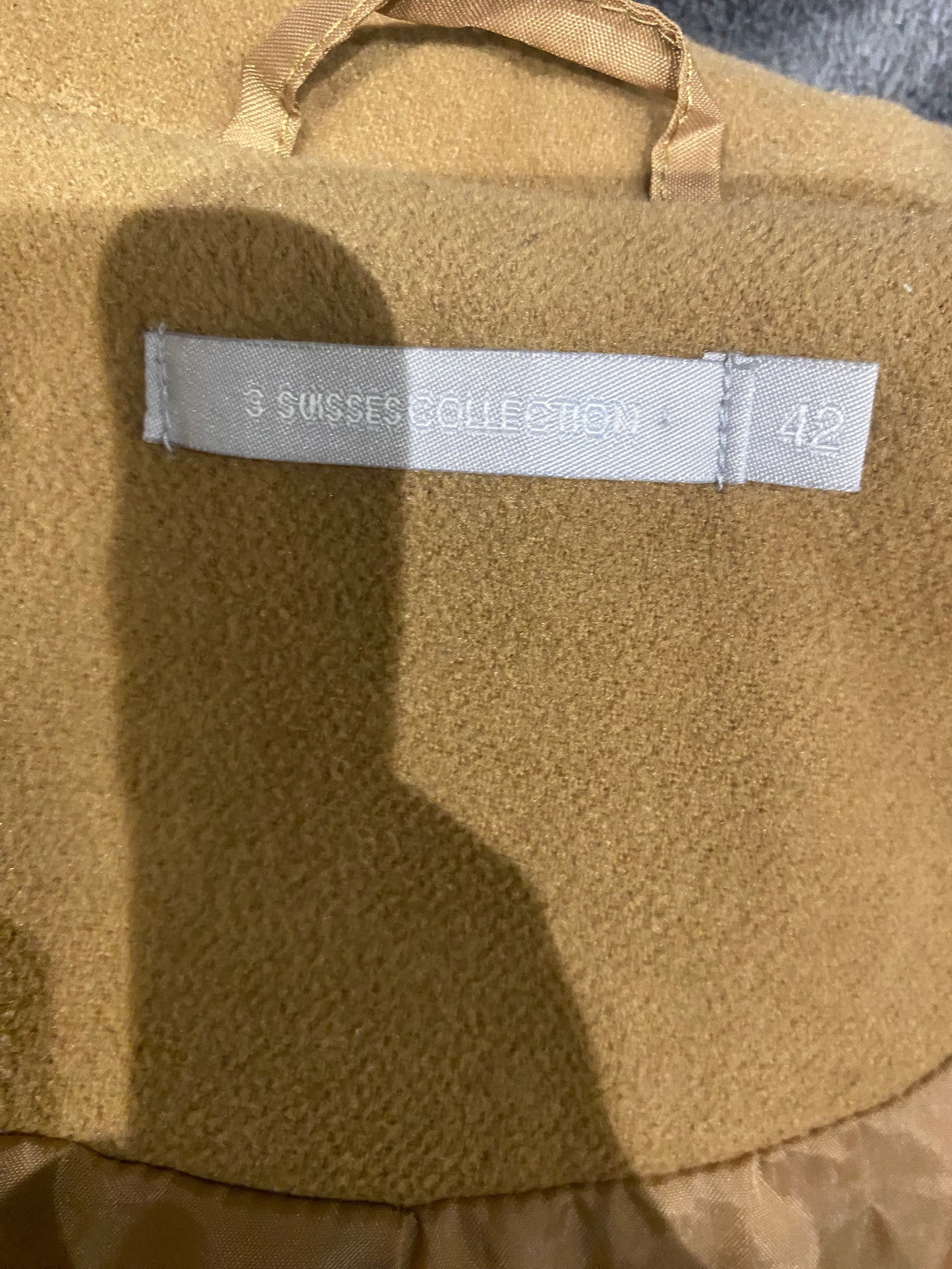 🤎 Trench beige col original – 3 Suisses – 42