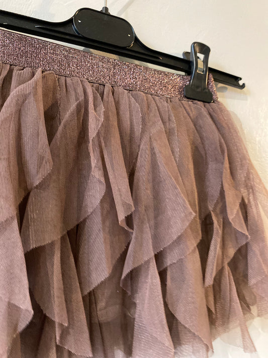jupe marron à bandeau pailleté – 4 ans – lisa rose