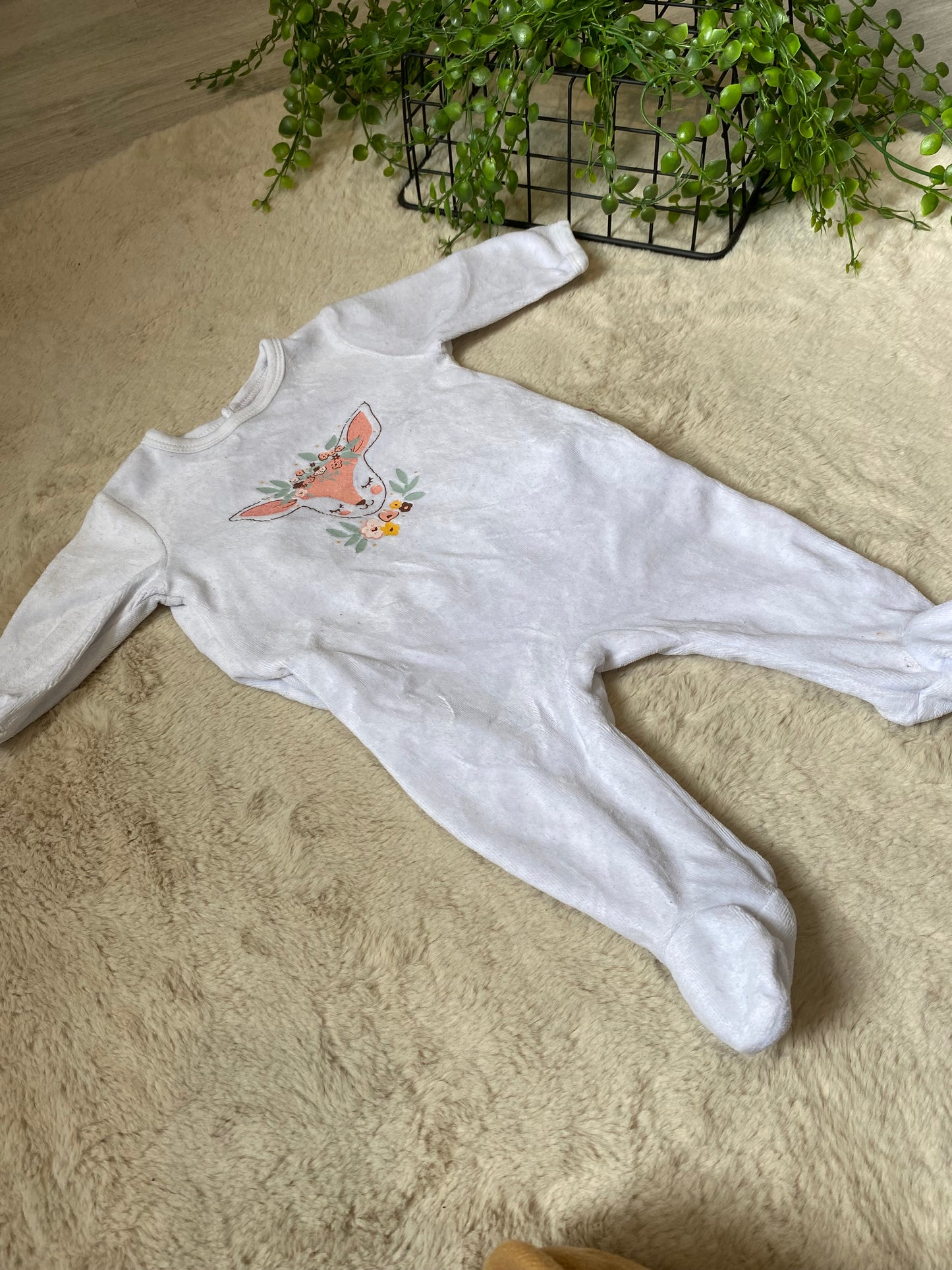 Pyjama blanc avec biche 1 M
