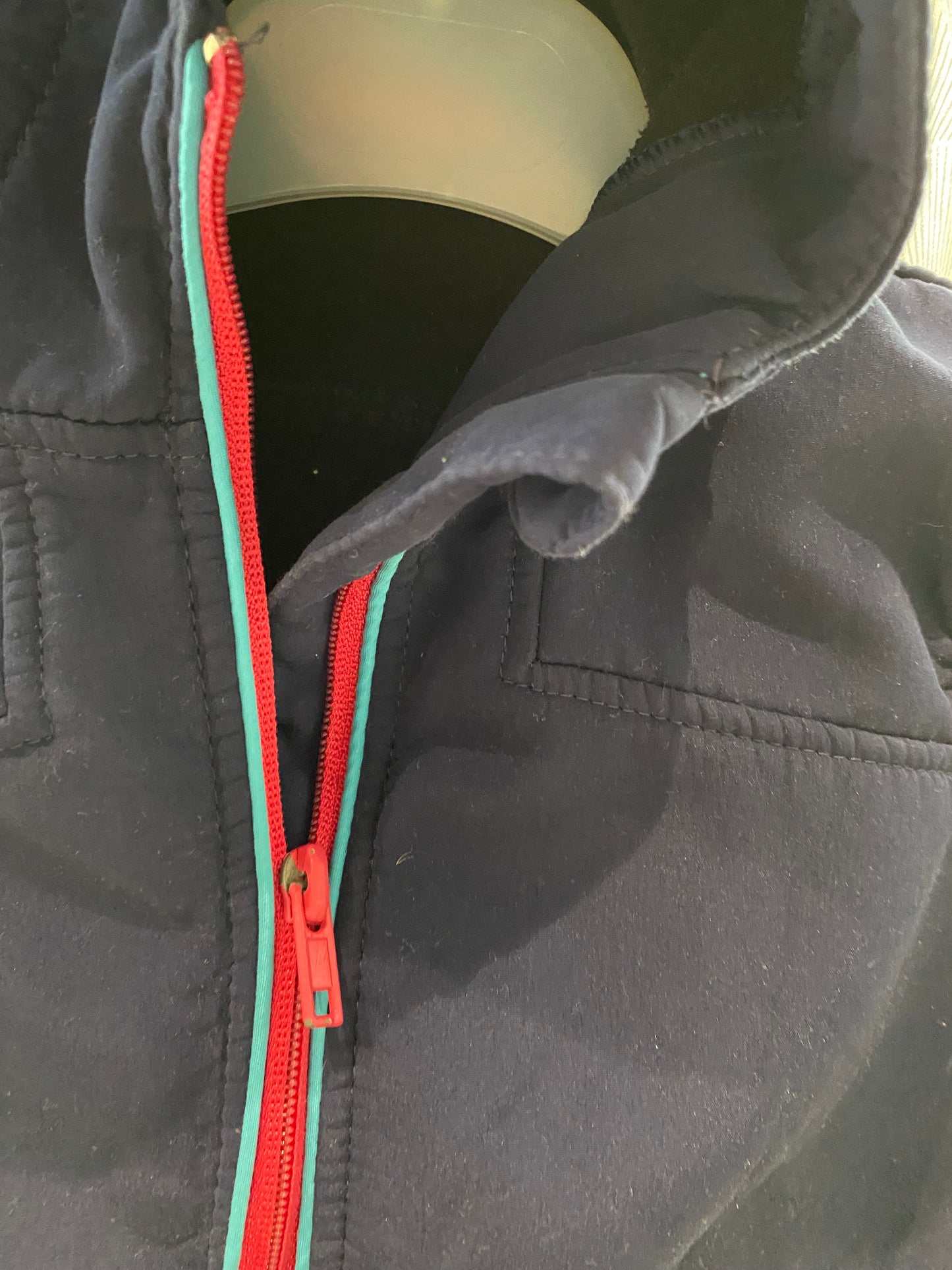 Veste mi-saison marine et rose coupe-vent – Tissaia – 3 ans