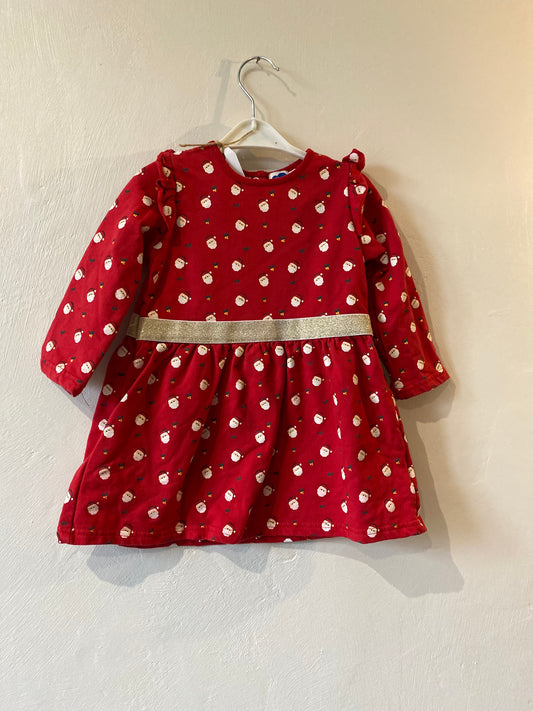 robe rouge motif père noël – 18 mois – mots d’enfants