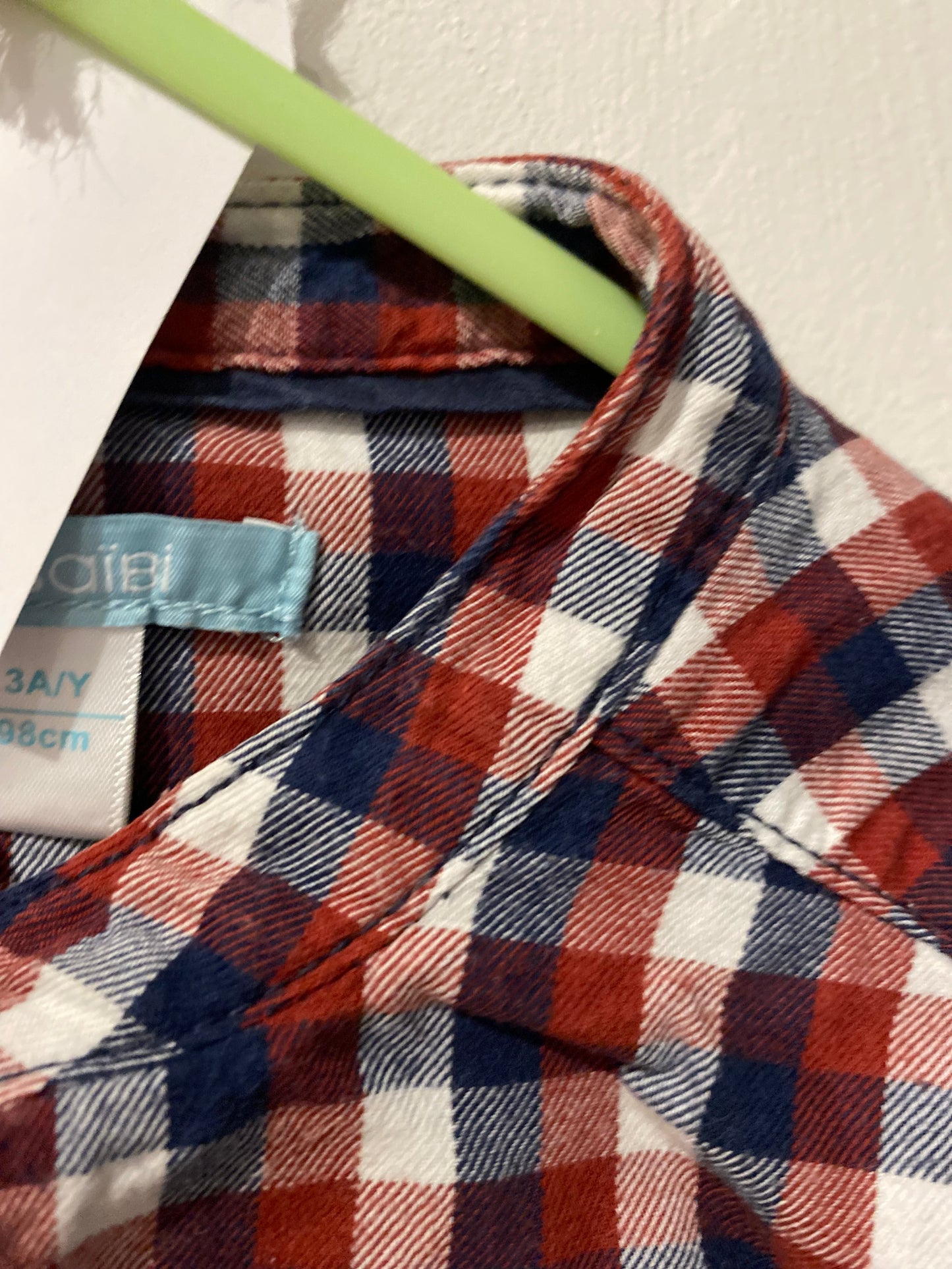chemise à carreaux – okaïdi – 3 ans