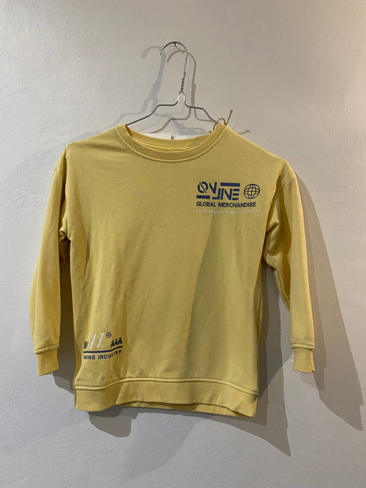 Sweat léger jaune – 7/8 ans – TEX