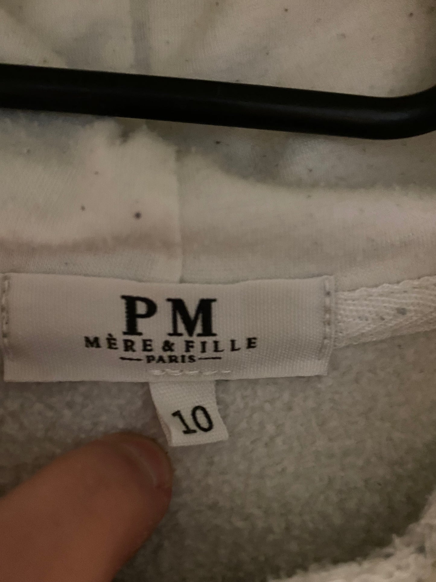 Sweat à capuche crème enfant – 10 ans – Mère & Fille Paris