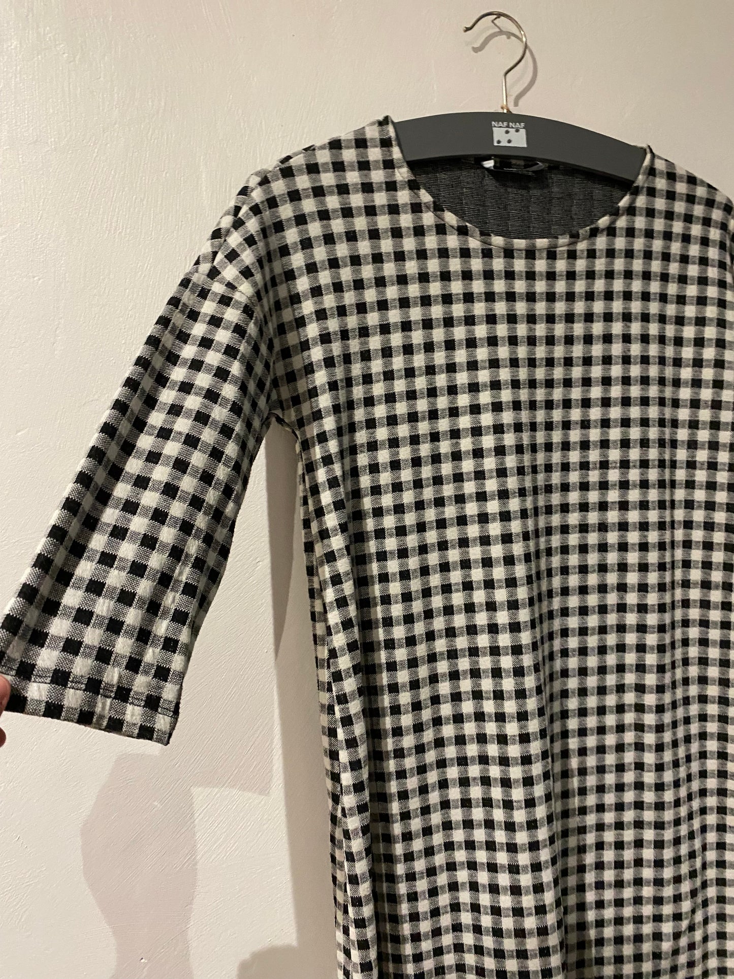 robe droite gris & blanc – Mango – taille M