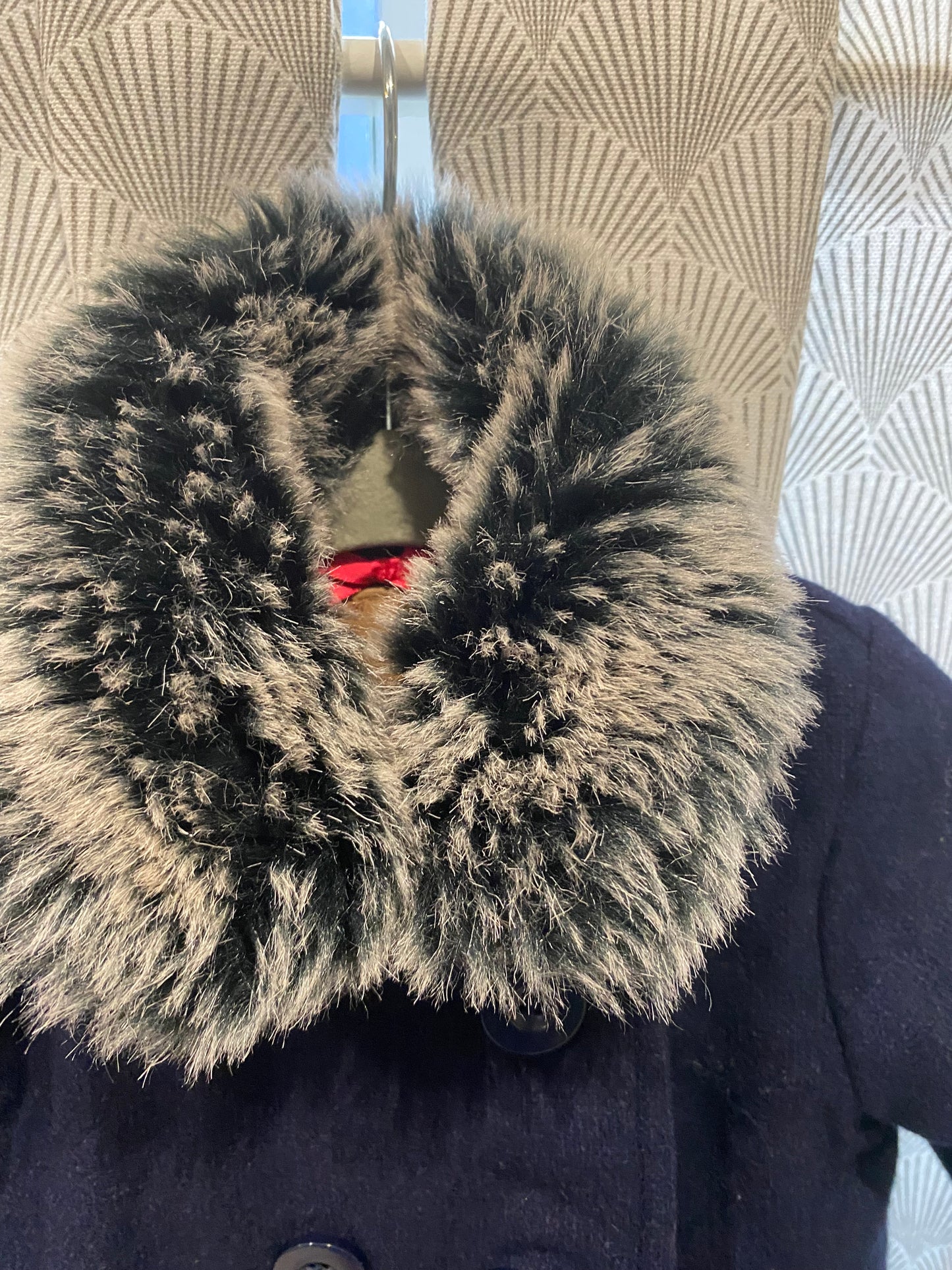 🧥 Duffle-coat marine chaud col fourrure – Tape à l’œil – 18 mois