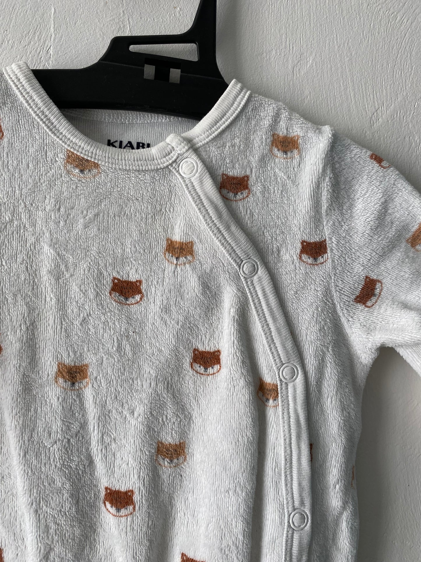 🦊 Pyjama écru motif renard – 6 mois – Kiabi