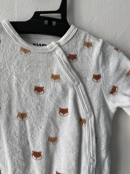🦊 Pyjama écru motif renard – 6 mois – Kiabi