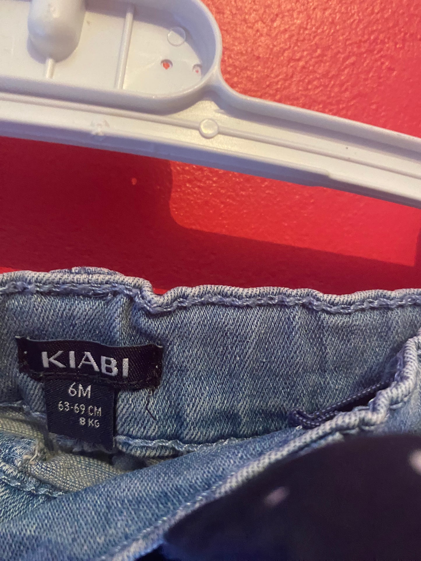 Short en jean avec ceinture à pois – Kiabi – 6 mois