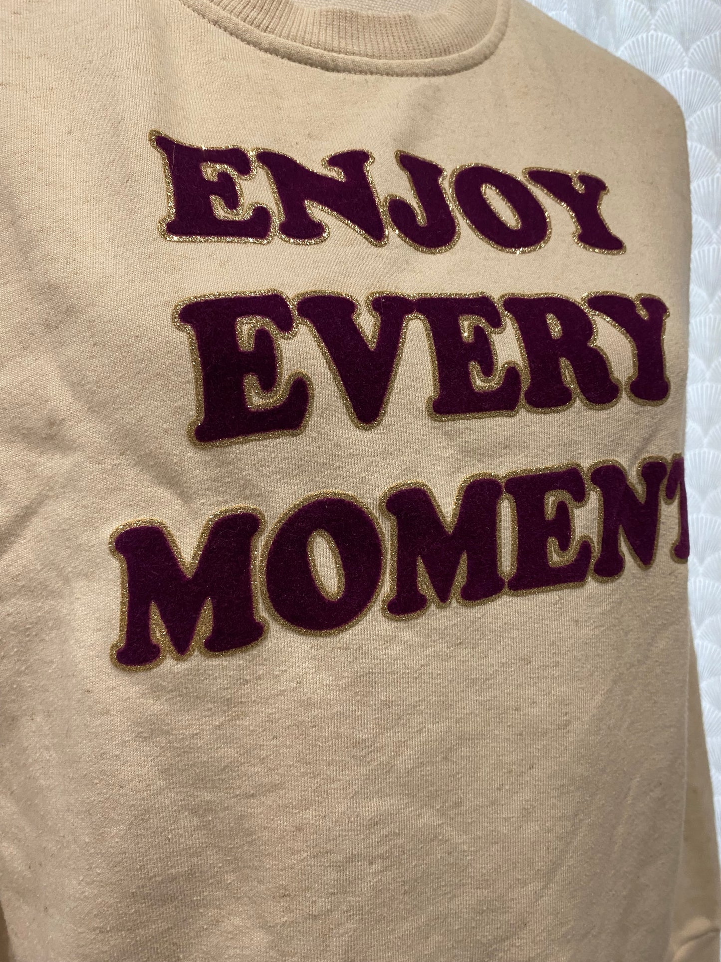 Sweat crème avec écriture tendance – T.M – Gémo