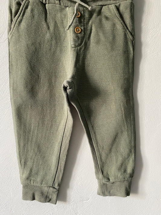 Pantalon Jogger H&M Vert Kaki - 9/12 mois