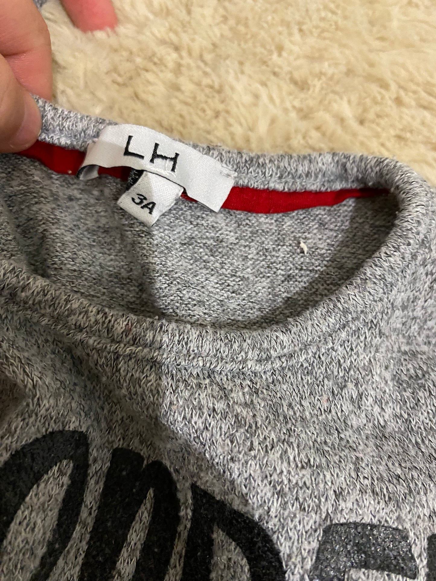 Robe grise chinée Wonder Girl – La Halle – 3 ans 👧✨