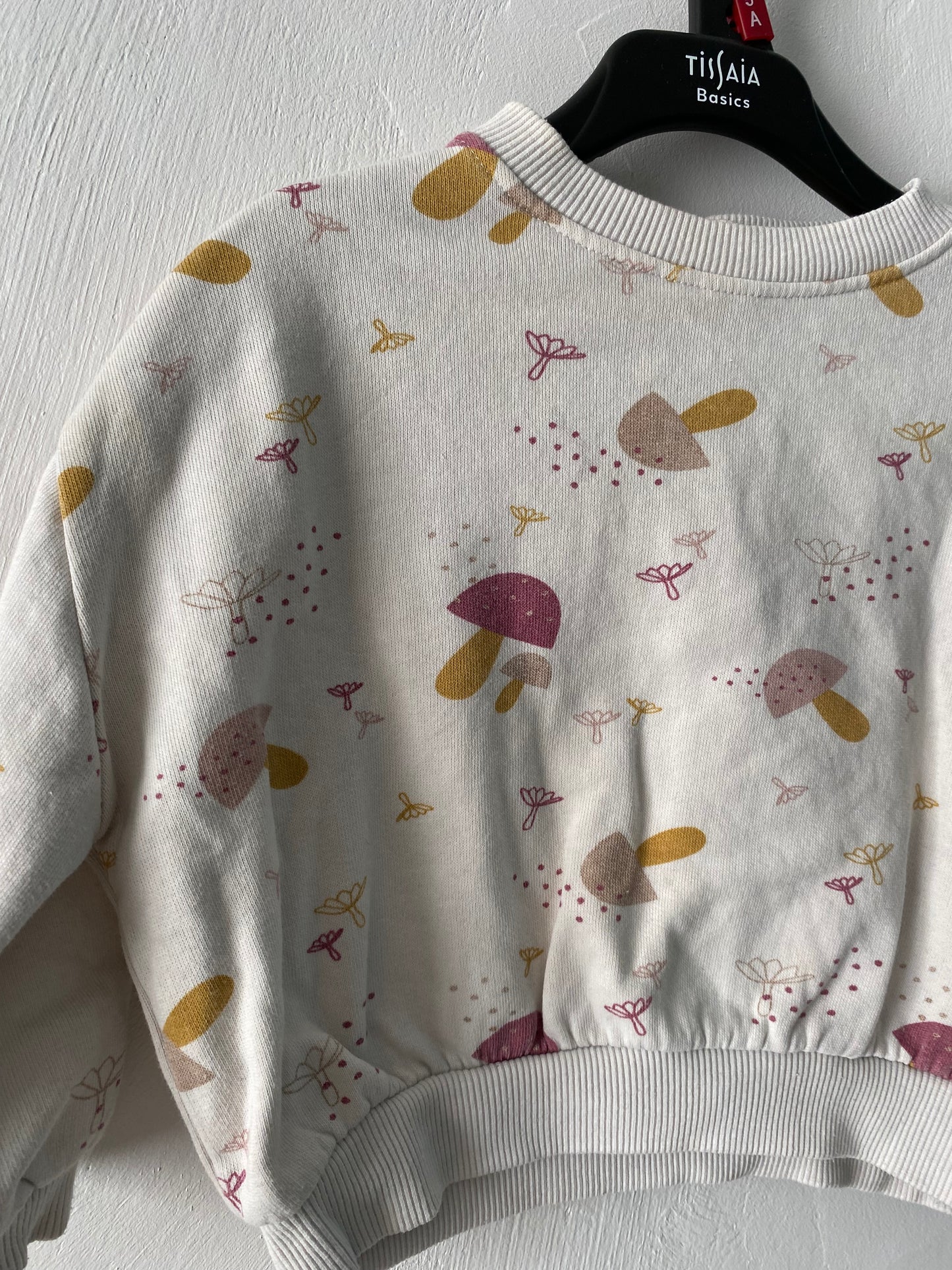 Sweat bébé beige motif automne – Bordeaux & rose – 18 mois – Orchestra