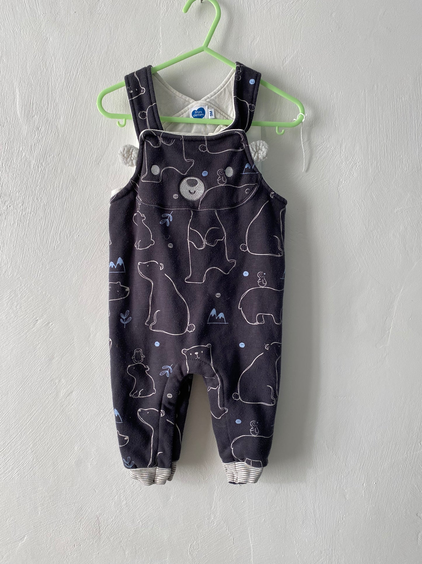 Salopette bébé chaude motif ours – 3 mois – Mots d’Enfants