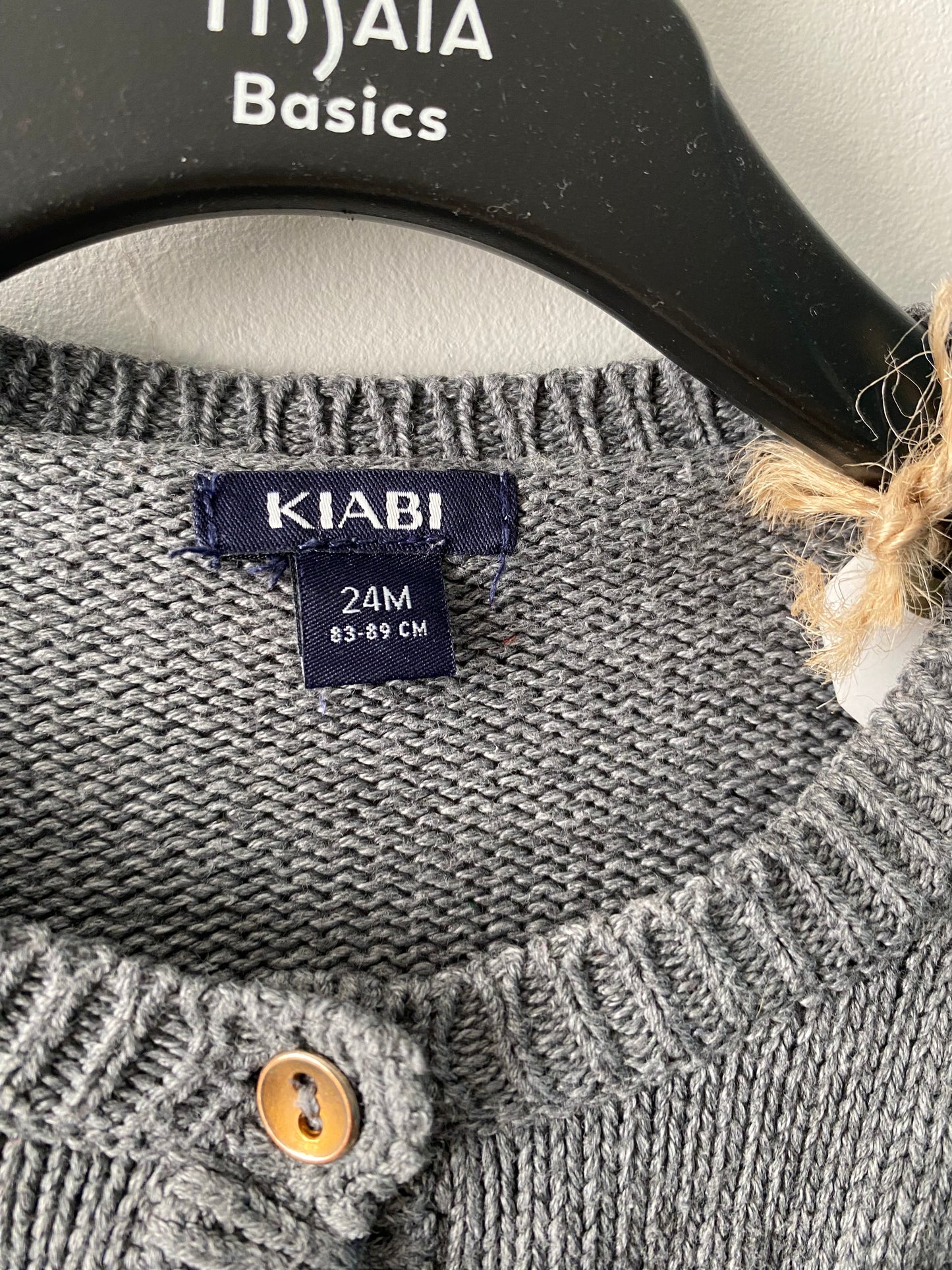 Gilet bébé gris épais texturé – 24 mois – Kiabi